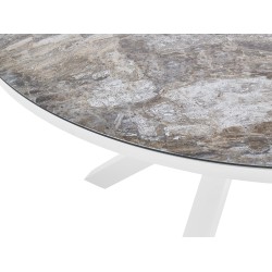 Stół ogrodowy MALETTO 120 cm 120 cm Szkło Ciemnoszary Stół ogrodowy MALETTO 120 cm 120 cm Szkło Ciemnoszary