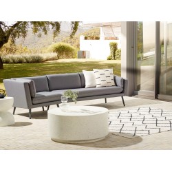 Sofa ogrodowa 3-osobowa lewostronna szara LORETELLO Sofa ogrodowa 3-osobowa lewostronna szara LORETELLO