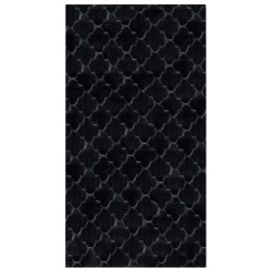 Dywan sztuczne futro królika 80 x 150 cm czarny GHARO Dywan sztuczne futro królika 80 x 150 cm czarny GHARO