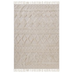 Dywan bawełniany 160 x 230 cm beżowy DIDIM Dywan bawełniany 160 x 230 cm beżowy DIDIM