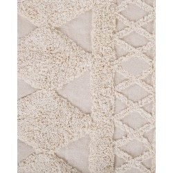 Dywan bawełniany 160 x 230 cm beżowy DIDIM Dywan bawełniany 160 x 230 cm beżowy DIDIM
