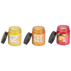 Zestaw 3 świeczek zapachowych FRUITY BLOOM Wosk sojowy Nuty owocowe