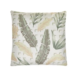Zestaw 2 poduszek dekoracyjnych RHAPIS 45 x 45 cm Zielony Wzór roślinny Zestaw 2 poduszek dekoracyjnych RHAPIS 45 x 45 cm Zielony Wzór roślinny