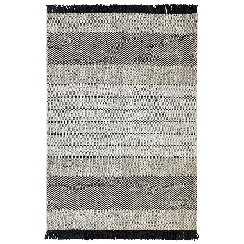 Dywan wełniany 160 x 230 cm beżowo-czarny YAZLIK Dywan wełniany 160 x 230 cm beżowo-czarny YAZLIK