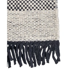 Dywan wełniany 160 x 230 cm beżowo-czarny YAZLIK Dywan wełniany 160 x 230 cm beżowo-czarny YAZLIK