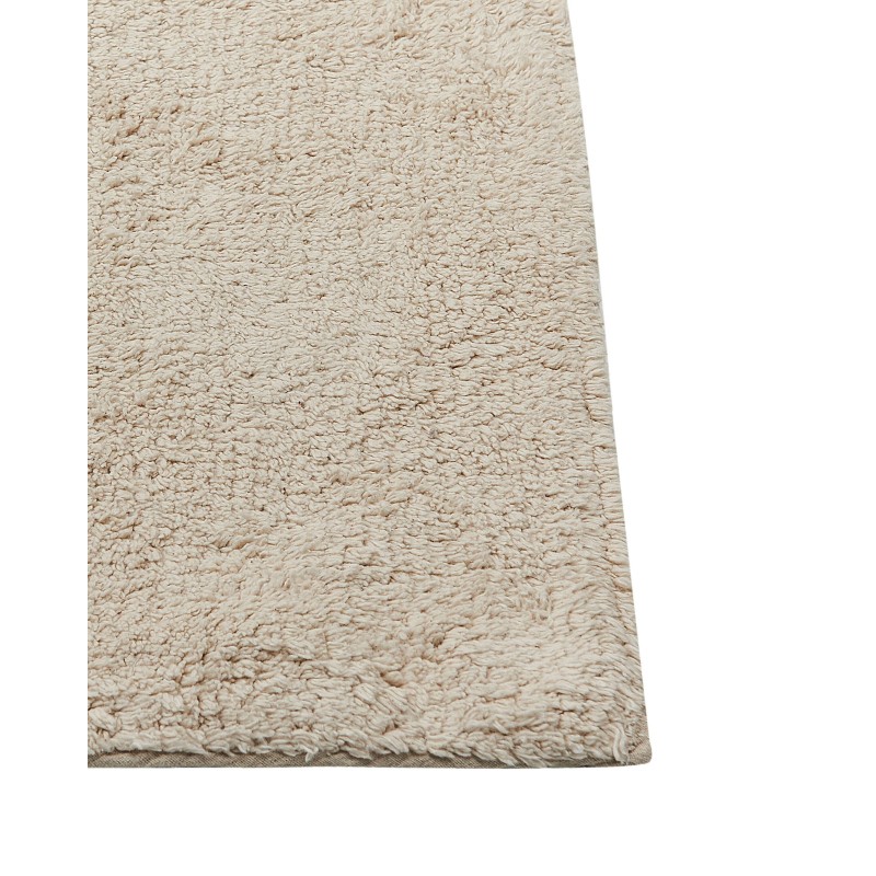 Dywan bawełniany 160 x 230 cm beżowy BAYIR Dywan bawełniany 160 x 230 cm beżowy BAYIR