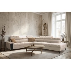 Venna XII corner sofa with a sleeping function and USB port - elegance and functionality in one!