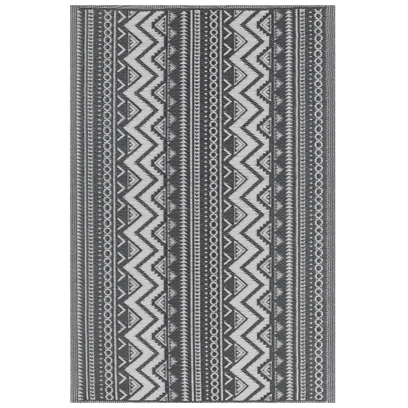 Dywan zewnętrzny 120 x 180 cm czarny NAGPUR Dywan zewnętrzny 120 x 180 cm czarny NAGPUR