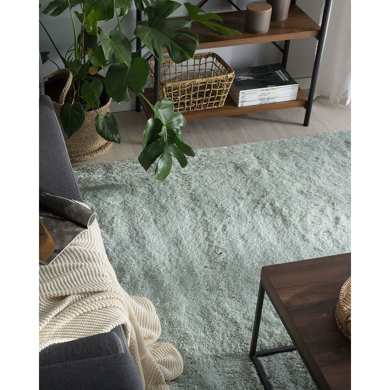 Dywan shaggy 160 x 230 cm zielony EVREN Dywan shaggy 160 x 230 cm zielony EVREN