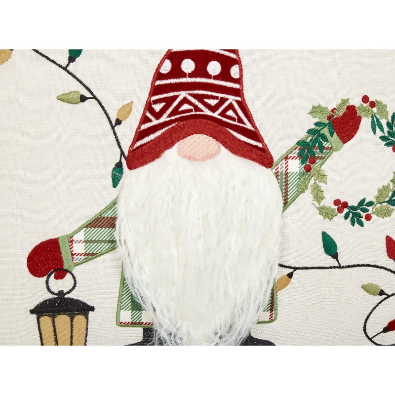 Zestaw 2 poduszek dekoracyjnych GNOME Bawełna 45 x 45 cm Biały Wzór świąteczny Zestaw 2 poduszek dekoracyjnych GNOME Bawełna 45 x 45 cm Biały Wzór świąteczny