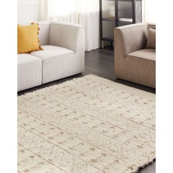 Dywan z tkaniny konopnej 200 x 300 cm beżowy SANAO Dywan z tkaniny konopnej 200 x 300 cm beżowy SANAO