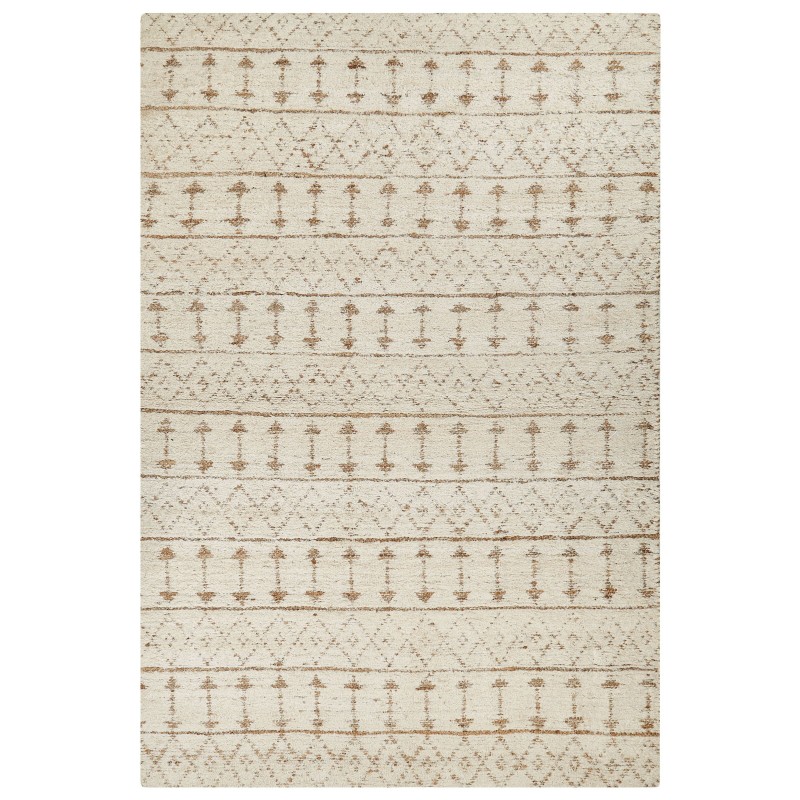 Dywan z tkaniny konopnej 200 x 300 cm beżowy SANAO Dywan z tkaniny konopnej 200 x 300 cm beżowy SANAO