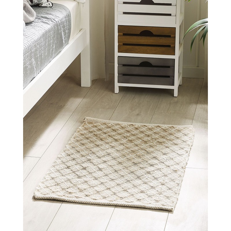 Dywan z juty 50 x 80 cm beżowy AKBEZ Dywan z juty 50 x 80 cm beżowy AKBEZ