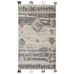 Dywan wełniany kilim 80 x 150 cm szary ARATASHEN Dywan wełniany kilim 80 x 150 cm szary ARATASHEN