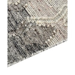 Dywan wełniany kilim 80 x 150 cm szary ARATASHEN Dywan wełniany kilim 80 x 150 cm szary ARATASHEN