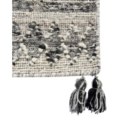 Dywan wełniany kilim 80 x 150 cm szary ARATASHEN Dywan wełniany kilim 80 x 150 cm szary ARATASHEN