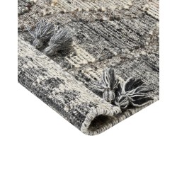 Dywan wełniany kilim 80 x 150 cm szary ARATASHEN Dywan wełniany kilim 80 x 150 cm szary ARATASHEN