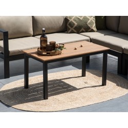 Stół ogrodowy MESSINA 96 cm 52 cm Czarny Stół ogrodowy MESSINA 96 cm 52 cm Czarny