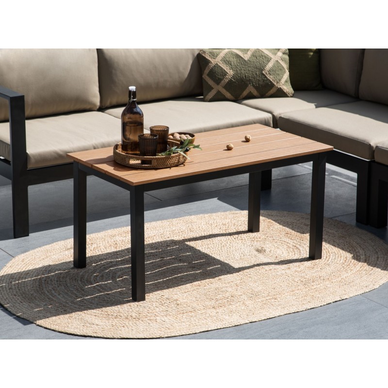 Stół ogrodowy MESSINA 96 cm 52 cm Czarny Stół ogrodowy MESSINA 96 cm 52 cm Czarny