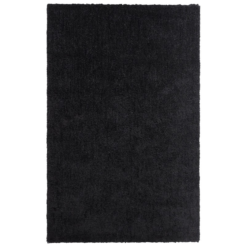 Dywan shaggy 200 x 300 cm czarny DEMRE Dywan shaggy 200 x 300 cm czarny DEMRE