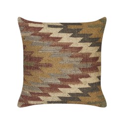 Zestaw 2 poduszek dekoracyjnych DEEPOR Juta 45 x 45 cm Kolorowy Wzór orientalny Zestaw 2 poduszek dekoracyjnych DEEPOR Juta 45 x 45 cm Kolorowy Wzór orientalny
