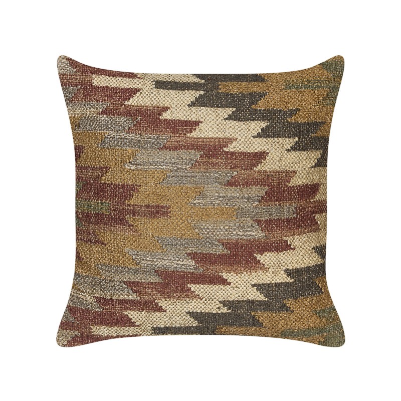Zestaw 2 poduszek dekoracyjnych DEEPOR Juta 45 x 45 cm Kolorowy Wzór orientalny Zestaw 2 poduszek dekoracyjnych DEEPOR Juta 45 x 45 cm Kolorowy Wzór orientalny