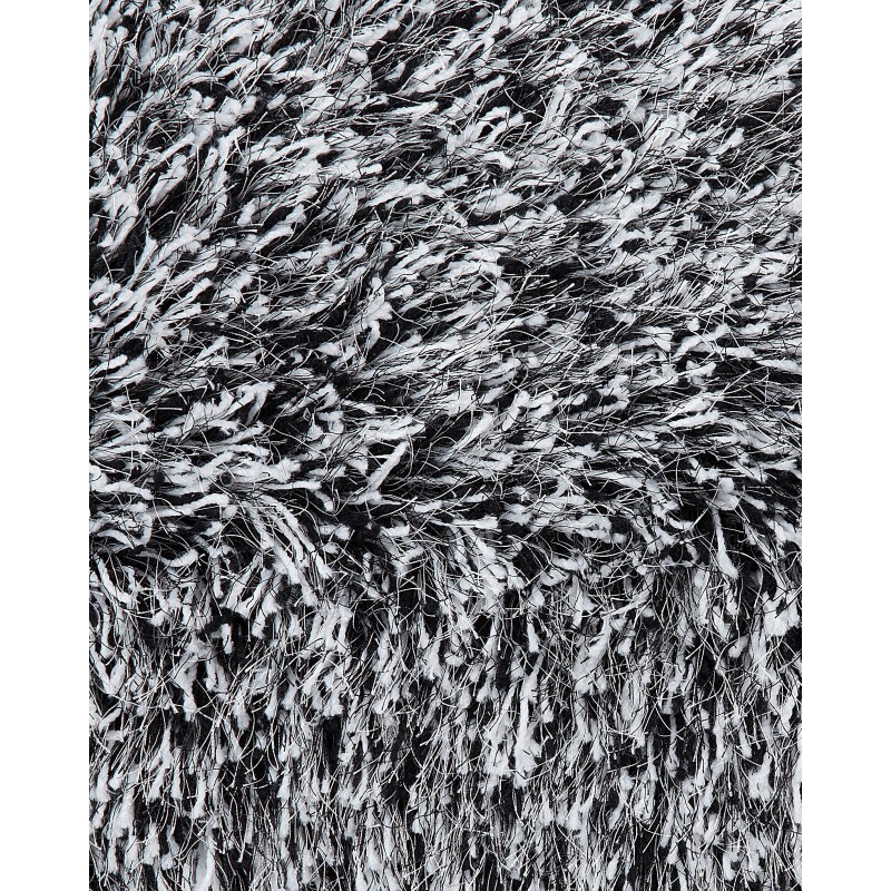 Dywan shaggy 140 x 200 cm czarno-biały CIDE Dywan shaggy 140 x 200 cm czarno-biały CIDE