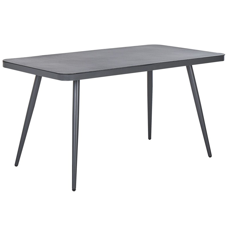 Stół ogrodowy LIPARI 140 cm 80 cm Szkło Szary Stół ogrodowy LIPARI 140 cm 80 cm Szkło Szary