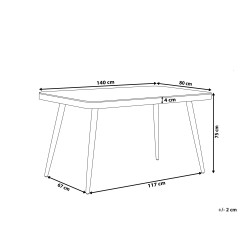 Stół ogrodowy LIPARI 140 cm 80 cm Szkło Szary Stół ogrodowy LIPARI 140 cm 80 cm Szkło Szary