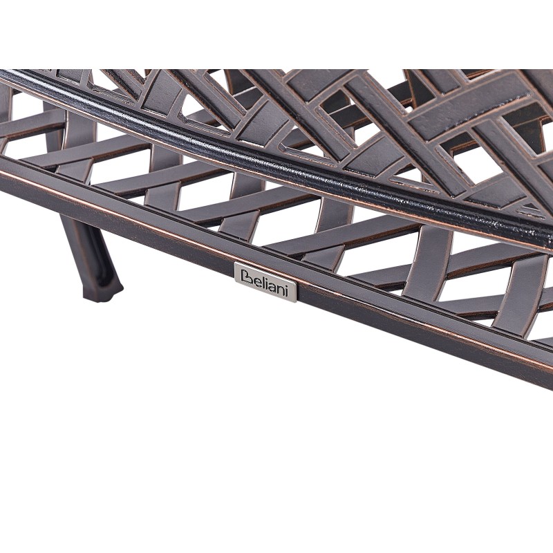 Ławka ogrodowa STAGGIA 104 cm Metal Brązowy Ławka ogrodowa STAGGIA 104 cm Metal Brązowy
