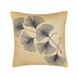 Zestaw 2 poduszek dekoracyjnych WAKAD 45 x 45 cm Beżowy Wzór roślinny Zestaw 2 poduszek dekoracyjnych WAKAD 45 x 45 cm Beżowy Wzór roślinny