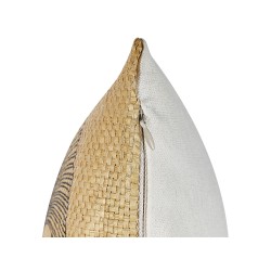 Zestaw 2 poduszek dekoracyjnych WAKAD 45 x 45 cm Beżowy Wzór roślinny Zestaw 2 poduszek dekoracyjnych WAKAD 45 x 45 cm Beżowy Wzór roślinny