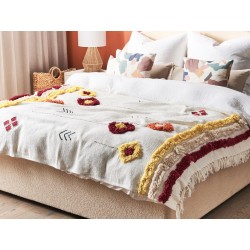 Koc AMROHA Bawełna 130 x 180 cm Kolorowy Koc AMROHA Bawełna 130 x 180 cm Kolorowy