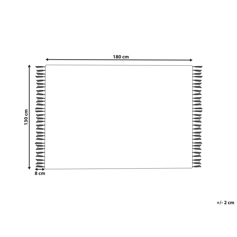 Koc AMROHA Bawełna 130 x 180 cm Kolorowy Koc AMROHA Bawełna 130 x 180 cm Kolorowy