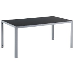 Stół ogrodowy CATANIA 160 cm 91 cm Szkło Czarny