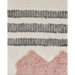 Dywan bawełniany 160 x 230 cm beżowo-czarny MURADIYE Dywan bawełniany 160 x 230 cm beżowo-czarny MURADIYE