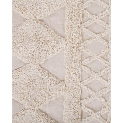 Dywan bawełniany 80 x 150 cm beżowy DIDIM Dywan bawełniany 80 x 150 cm beżowy DIDIM