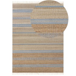 Dywan z juty 160 x 230 cm beżowo-niebieski TALPUR