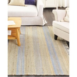 Dywan z juty 160 x 230 cm beżowo-niebieski TALPUR Dywan z juty 160 x 230 cm beżowo-niebieski TALPUR