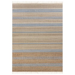 Dywan z juty 160 x 230 cm beżowo-niebieski TALPUR Dywan z juty 160 x 230 cm beżowo-niebieski TALPUR