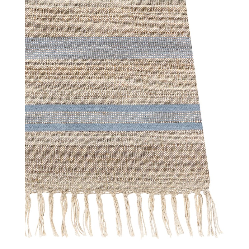 Dywan z juty 160 x 230 cm beżowo-niebieski TALPUR Dywan z juty 160 x 230 cm beżowo-niebieski TALPUR