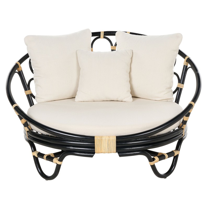 Łóżko ogrodowe ROSSANO Rattan Czarny Łóżko ogrodowe ROSSANO Rattan Czarny