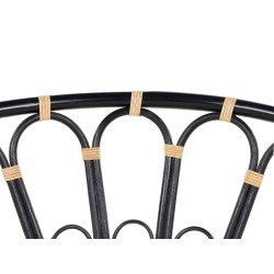 Łóżko ogrodowe ROSSANO Rattan Czarny Łóżko ogrodowe ROSSANO Rattan Czarny