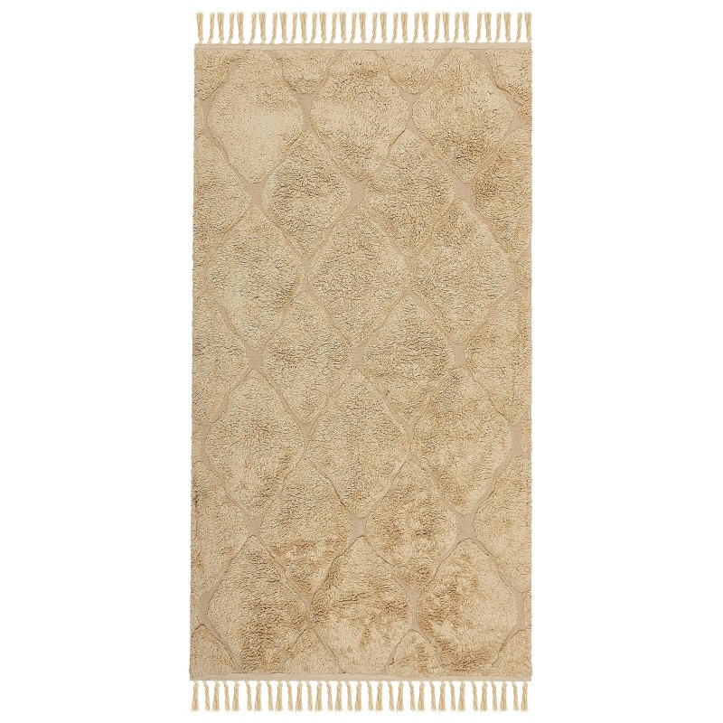 Dywan bawełniany 80 x 150 cm beżowy SANLIURFA Dywan bawełniany 80 x 150 cm beżowy SANLIURFA