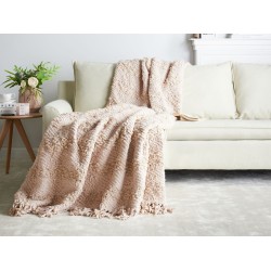 Koc VELLA Bawełna 200 x 220 cm Pastelowy róż Koc VELLA Bawełna 200 x 220 cm Pastelowy róż