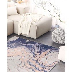 Dywan 160 x 230 cm beżowo-niebieski GEBZE Dywan 160 x 230 cm beżowo-niebieski GEBZE