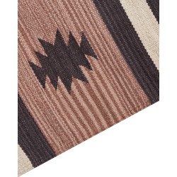 Dywan bawełniany kilim 200 x 300 cm beżowo-brązowy ARAGATS Dywan bawełniany kilim 200 x 300 cm beżowo-brązowy ARAGATS