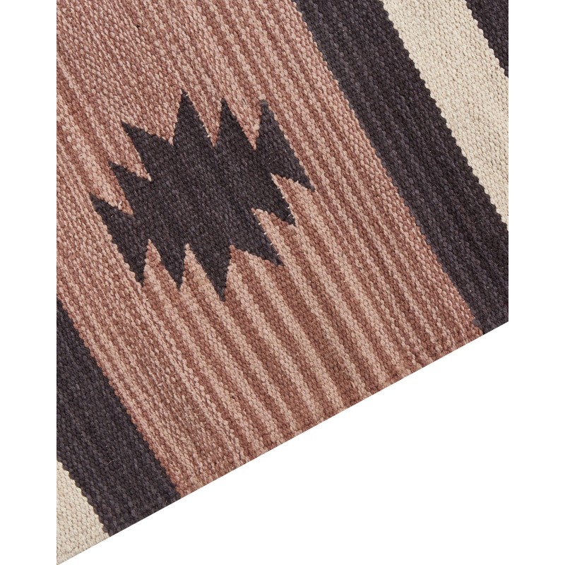 Dywan bawełniany kilim 200 x 300 cm beżowo-brązowy ARAGATS Dywan bawełniany kilim 200 x 300 cm beżowo-brązowy ARAGATS