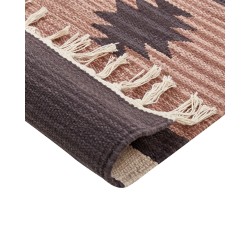 Dywan bawełniany kilim 200 x 300 cm beżowo-brązowy ARAGATS Dywan bawełniany kilim 200 x 300 cm beżowo-brązowy ARAGATS