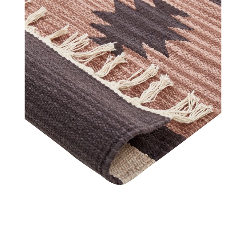 Dywan bawełniany kilim 200 x 300 cm beżowo-brązowy ARAGATS Dywan bawełniany kilim 200 x 300 cm beżowo-brązowy ARAGATS